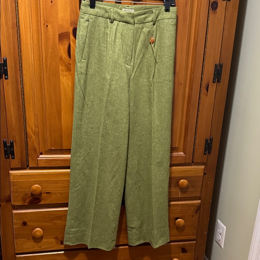 Beretta 🇮🇹 Fleece Wool Olive Green Women's Pants